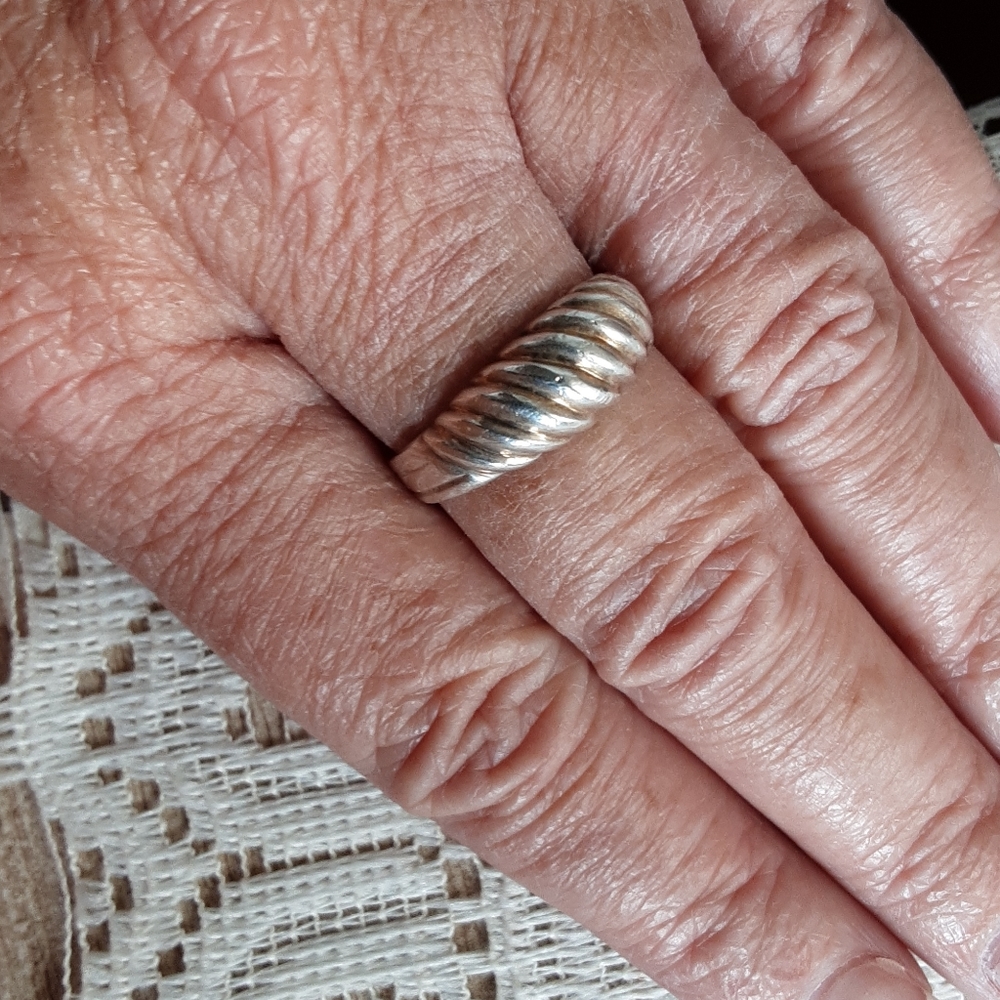 .925 silver rope ring